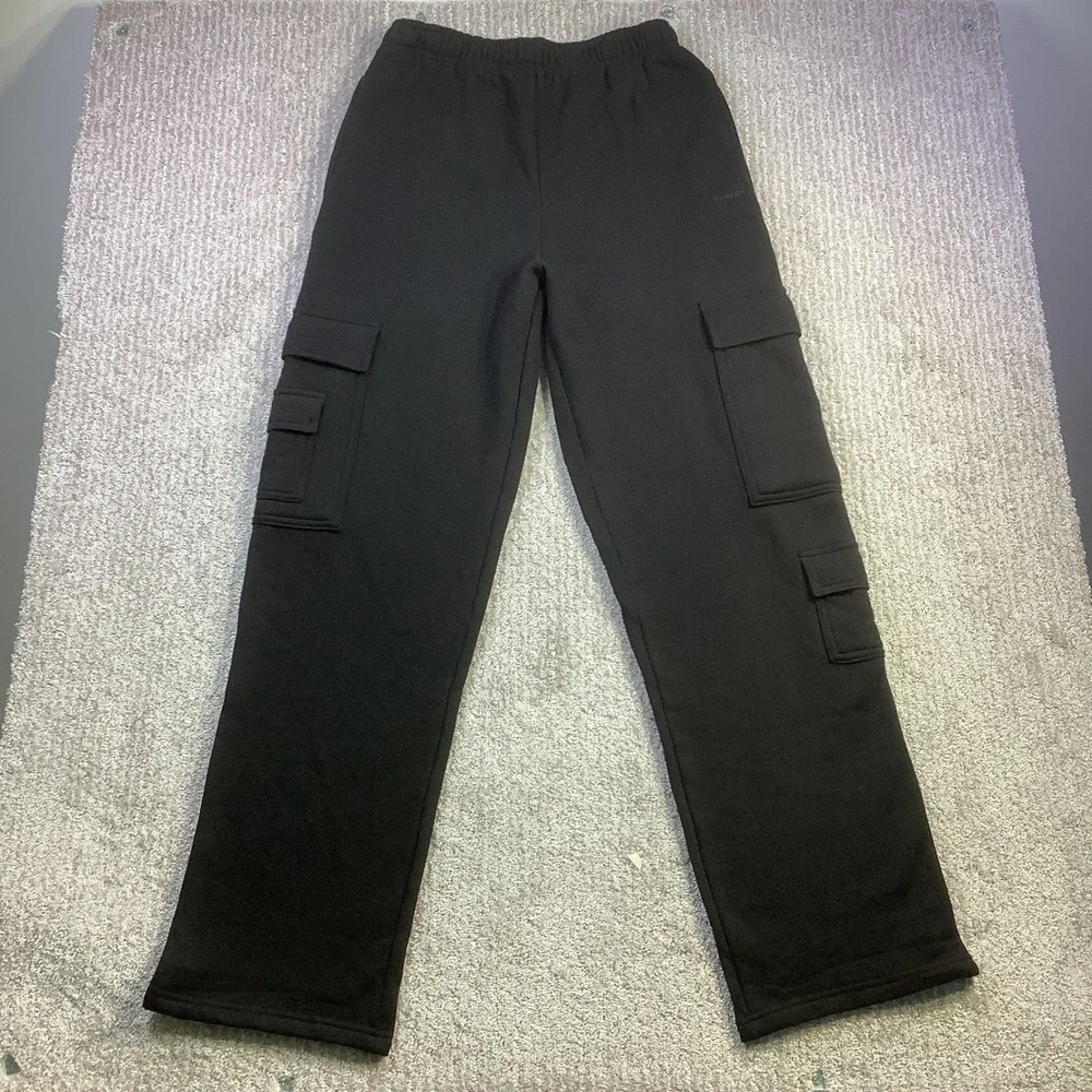 Garage UltraFleece Cargo Straight Sweatpants Jet Black Size Small NWT - Picture 2 of 14